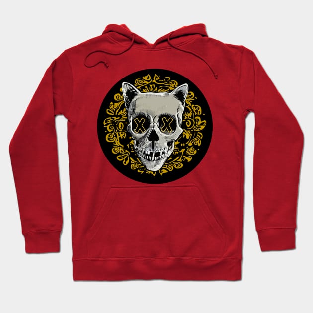 cat gang wizard skull king animal skull festival cat life psychic Hoodie by Tiger Picasso